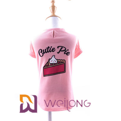 เสื้อยืดฤดูใบไม้ผลิ / ฤดูร้อนที่ปรับแต่งได้สำหรับสุนัข Cotton Jersey 180G