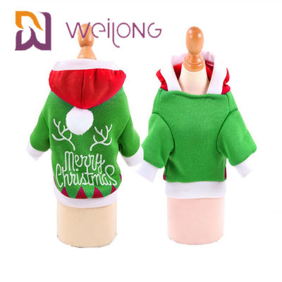 Christmas Hoodie ลูกสุนัขฤดูหนาวเสื้อผ้ากับซานตาคลอส Snowman Elk Dog Cat Winter Clothes