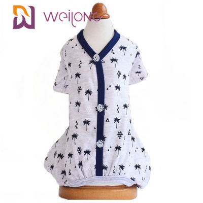 ฤดูใบไม้ผลิ / ฤดูร้อนการปรับแต่งรูปแบบคาร์ดิแกน Pet Pajama Cotton Jersey Lining