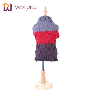 การจับคู่สีเสื้อผ้าสัตว์เลี้ยงที่กำหนดเอง ISO9001 WMT จัมเปอร์สุนัขถัก