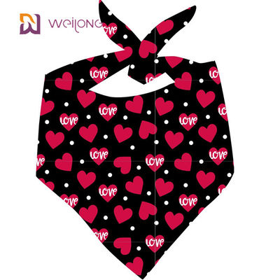 วันวาเลนไทน์ Pet Bandana Double Cotton Triangle ผ้าพันคอ Pet Holiday Bib Set