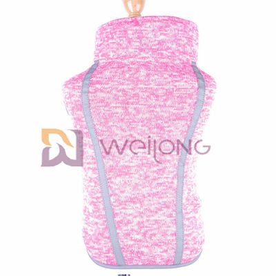 Velcro เปิดเสื้อขนสัตว์สีชมพูขนแกะ Heather Dog Sweatshirt