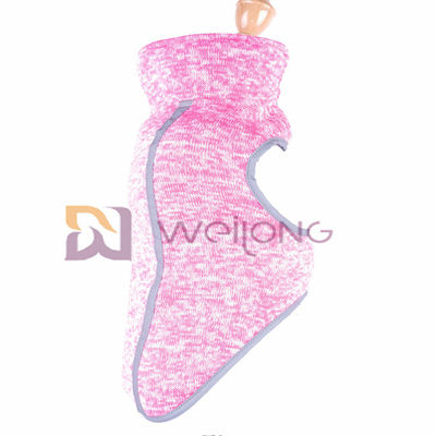 Velcro เปิดเสื้อขนสัตว์สีชมพูขนแกะ Heather Dog Sweatshirt