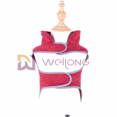 เสื้อสเวตเตอร์สีแดง Heather ขนแกะฤดูใบไม้ร่วง Velcro Pet Coat สำหรับ Dog