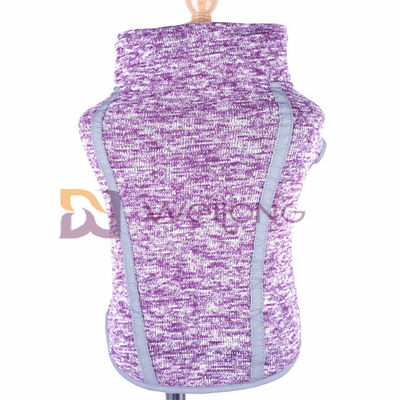 Warp Fleece Lining Dog ความวิตกกังวลเสื้อกั๊ก Jacket ขนแกะสีม่วง Dog Coat