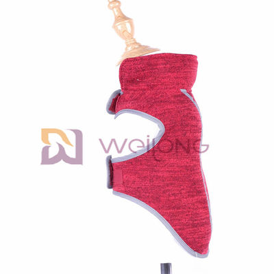 เสื้อสเวตเตอร์สีแดง Heather ขนแกะฤดูใบไม้ร่วง Velcro Pet Coat สำหรับ Dog