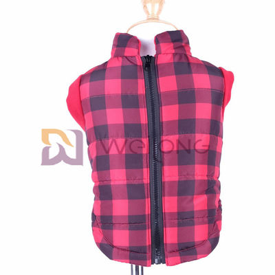 Christmas Plaid Dog Jacket 2*2 RIB เปิดซิปเสื้อโค้ทสุนัข