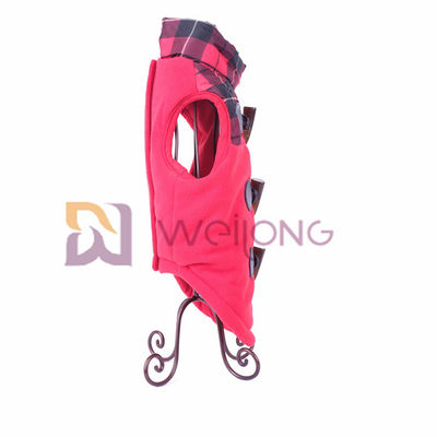 Ox Horn Leather Loops เสื้อแจ็คเก็ตสุนัข Velcro / Faux Opening Warm Dog Coats