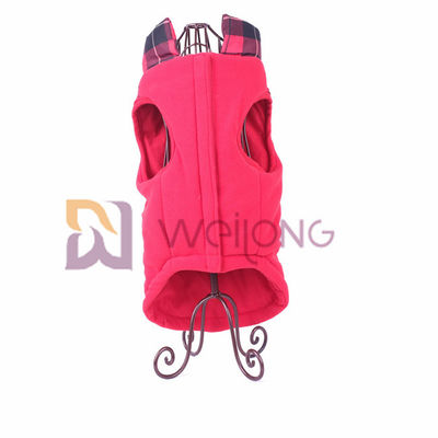 Ox Horn Leather Loops เสื้อแจ็คเก็ตสุนัข Velcro / Faux Opening Warm Dog Coats