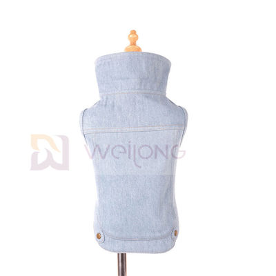 ฤดูใบไม้ผลิฤดูร้อน Pet Coat Blue Vintage Washed Pet Denim Jacket สำหรับ สุนัข Cat
