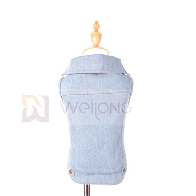 ฤดูใบไม้ผลิฤดูร้อน Pet Coat Blue Vintage Washed Pet Denim Jacket สำหรับ สุนัข Cat