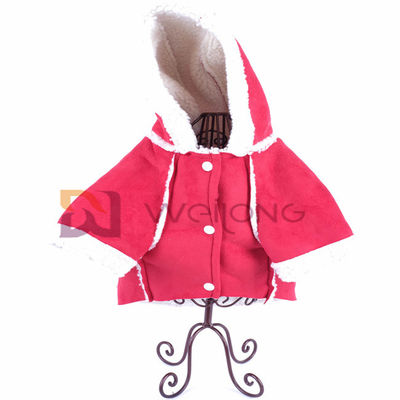 อบอุ่นเลียนแบบหนังเสื้อผ้าสัตว์เลี้ยงฤดูใบไม้ร่วงขอบดิบ Hoodie สัตว์เลี้ยงน่ารัก
