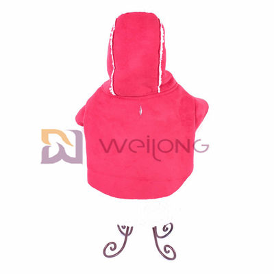ISO9001 เลียนแบบหนัง Hoodie แจ็คเก็ตสัตว์เลี้ยงฤดูใบไม้ร่วงขอบดิบเสื้อสุนัขอบอุ่น