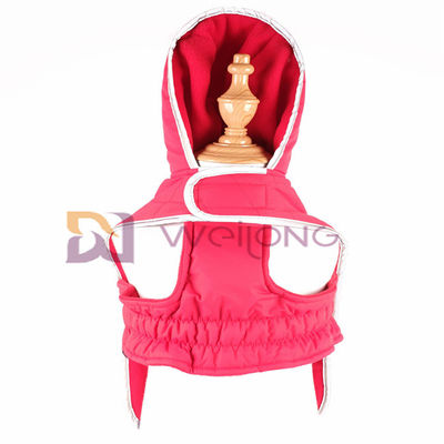 Taslan Quilting Patch Hoodie เสื้อสะท้อนแสงสุนัข Velcro เปิดสัตว์เลี้ยง Hoodie
