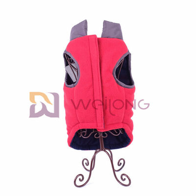 ขนแกะขั้วโลกกันน้ำ Windproof เสื้อคอเต่าสัตว์เลี้ยงแจ็คเก็ต Faux Zipper สุนัข Jacket