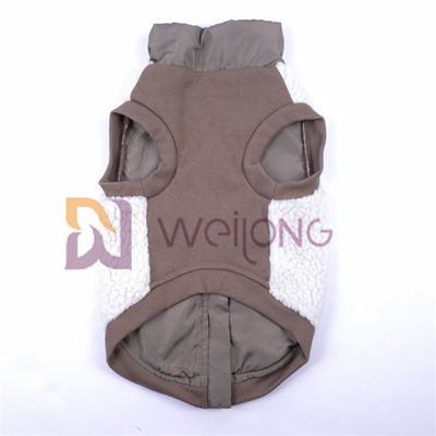 ความยืดหยุ่นที่ดี Silver Zipper Berber Fleece Pet Jacket 2 * 2 RIB Low Body Dog Jackets สำหรับ Winter