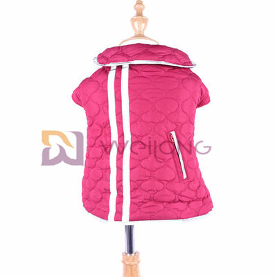 เสื้อสุนัขลายสก๊อตแบบย้อนกลับ Windproof แถบสะท้อนแสง Poly Pongee Waterproof Dog Jacket