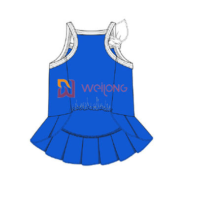 ที่กำหนดเอง Cvc Jersey Sailor Anchor Pet Dress Breathable Dog Dress Female