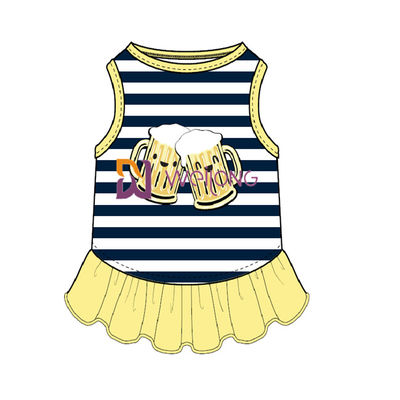 Custom Poly Jersey Summer Dog เสื้อผ้าพิมพ์ดิจิตอลแก้วไวน์ Type