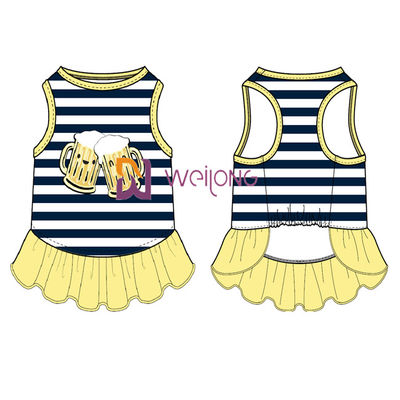 Custom Poly Jersey Summer Dog เสื้อผ้าพิมพ์ดิจิตอลแก้วไวน์ Type
