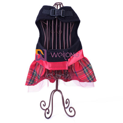 Christmas Vest Pet Dress Brushed Tricot Satin Bow Dog ชุดคริสต์มาส