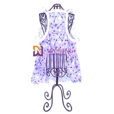 ความยืดหยุ่นที่ดีโบว์พิมพ์ดิจิตอลกระโปรงสัตว์เลี้ยง Breathable Poly Jersey 180G Custom Puppy Skirt