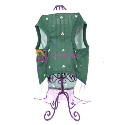 ชุดสัตว์เลี้ยงปักพิมพ์ดิจิตอล Love Poly Jersey Custom Summer Heart ทอปลอกคอ Dog Dressing Gown