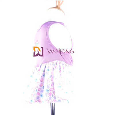 ที่กำหนดเอง CVC Jersey Rainbow Pet Dress พิมพ์ดิจิตอล Pongee dog tutu skirt