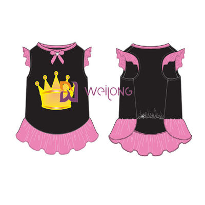 Glitter Print Crown กระโปรง Pet Dress การปรับแต่ง BSCI / WMT Pet Skirt