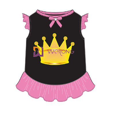 Glitter Print Crown กระโปรง Pet Dress การปรับแต่ง BSCI / WMT Pet Skirt