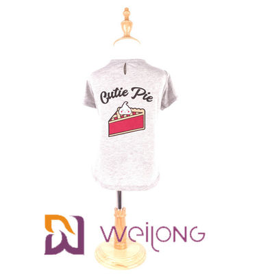 เสื้อยืดฤดูใบไม้ผลิ / ฤดูร้อนที่ปรับแต่งได้สำหรับสุนัข Cotton Jersey 180G