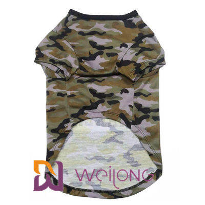 เสื้อยืดสัตว์เลี้ยง Poly Camo Skull Halloween สำหรับสุนัข 100% Poly Jersey 180G