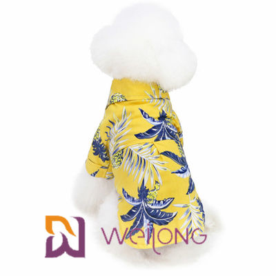เสื้อแขนสั้นผ้าฝ้าย Poplin Dog T สำหรับสุนัข Breathable สบาย