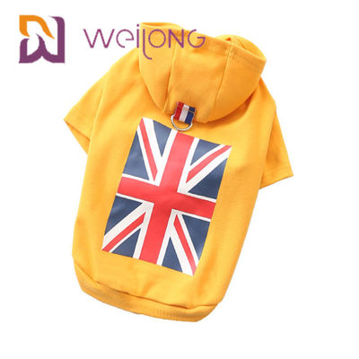 Union Jack ยางพิมพ์ UK Flag Pet Hoodie Short Type BSCI เสื้อฮู้ดสุนัขน่ารัก