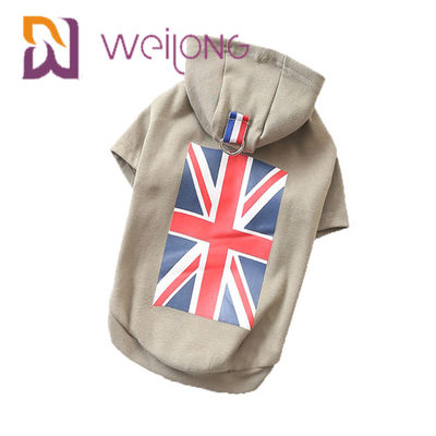 Union Jack ยางพิมพ์ UK Flag Pet Hoodie Short Type BSCI เสื้อฮู้ดสุนัขน่ารัก