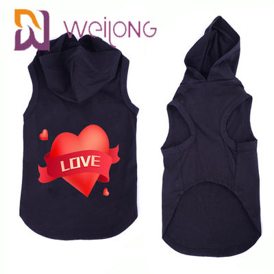 ฤดูใบไม้ร่วงแขนกุดแมว สุนัข พิมพ์ Hoodie สุนัขและแมวเสื้อผ้า