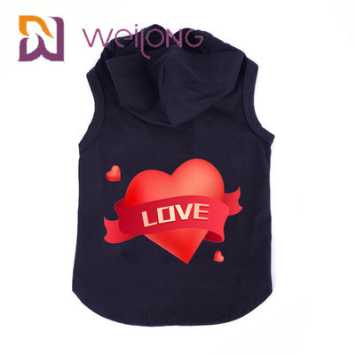 ฤดูใบไม้ร่วงแขนกุดแมว สุนัข พิมพ์ Hoodie สุนัขและแมวเสื้อผ้า