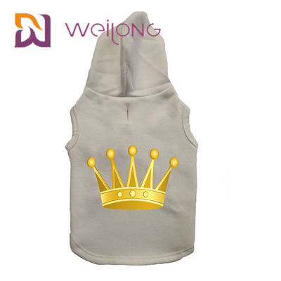 รูปแบบที่ปรับแต่งได้ CVC Cotton Dog Hoodie พร้อมพิมพ์ยาง