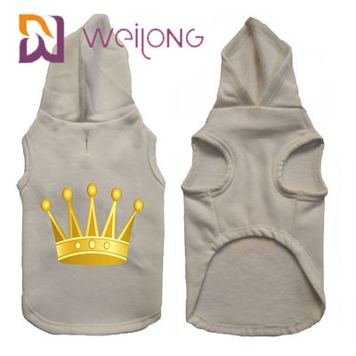 รูปแบบที่ปรับแต่งได้ CVC Cotton Dog Hoodie พร้อมพิมพ์ยาง