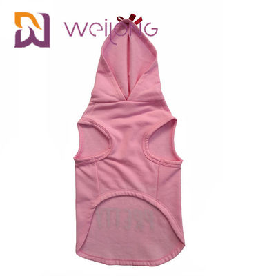 CVC Cotton Sweatshirt Fleece Keep Warm Pink Pet Hoodie สุนัข / แมว