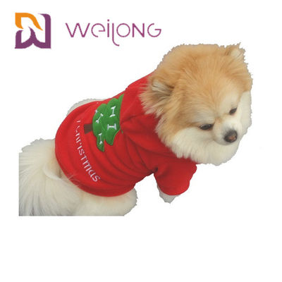 Embroider Polar Fleece สัตว์เลี้ยง HOODIE สำหรับ Christmas Dog Fleece Hoodie