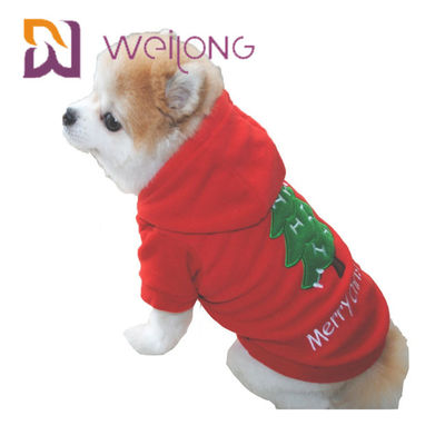 Embroider Polar Fleece สัตว์เลี้ยง HOODIE สำหรับ Christmas Dog Fleece Hoodie