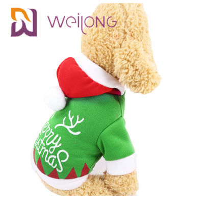 Christmas Hoodie ลูกสุนัขฤดูหนาวเสื้อผ้ากับซานตาคลอส Snowman Elk Dog Cat Winter Clothes