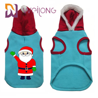 CVC Fleece Winter Pet Hoodie เสื้อผ้าคริสต์มาส Cat Dog Hoodie เสื้อกันหนาวกับซานตาคลอส