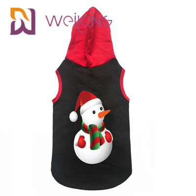 เสื้อกันหนาวหมวกสัตว์เลี้ยงสไตล์คริสต์มาสน่ารัก CVC สุนัข Cat Winter Clothes