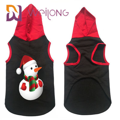 เสื้อกันหนาวหมวกสัตว์เลี้ยงสไตล์คริสต์มาสน่ารัก CVC สุนัข Cat Winter Clothes