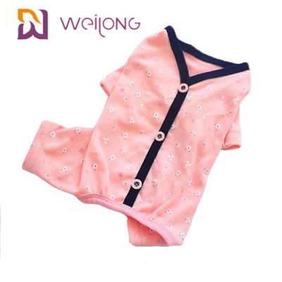 ฤดูใบไม้ผลิ / ฤดูร้อนการปรับแต่งรูปแบบคาร์ดิแกน Pet Pajama Cotton Jersey Lining
