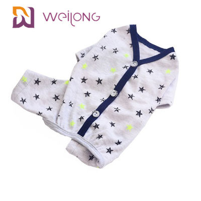 ฤดูใบไม้ผลิ / ฤดูร้อนการปรับแต่งรูปแบบคาร์ดิแกน Pet Pajama Cotton Jersey Lining