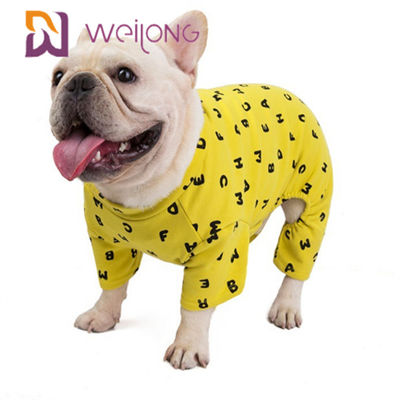 การปรับแต่งเสื้อสเวตเตอร์ฤดูใบไม้ร่วง / ฤดูหนาว Pet Pajama BSCI Dog Fleece Onesie
