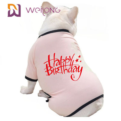 ฤดูใบไม้ผลิ / ฤดูร้อนวันเกิด Pet Pajama CVC Jersey Puppy Pajamas